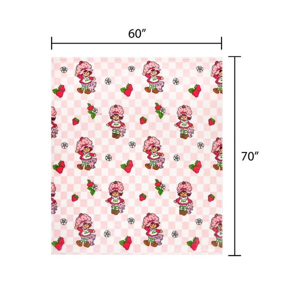 Adult Silk Touch Licensed 60" x 70" Silk Touch Throw Strawberry Shortcake New - Picture 2 of 3